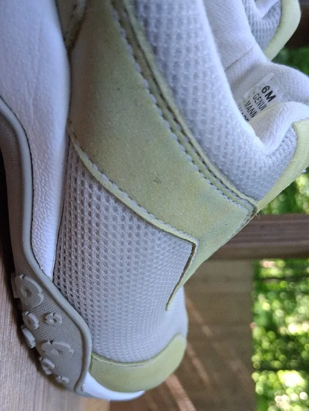 Timberland Light Green and White Slip-On Shoe,sz.6m